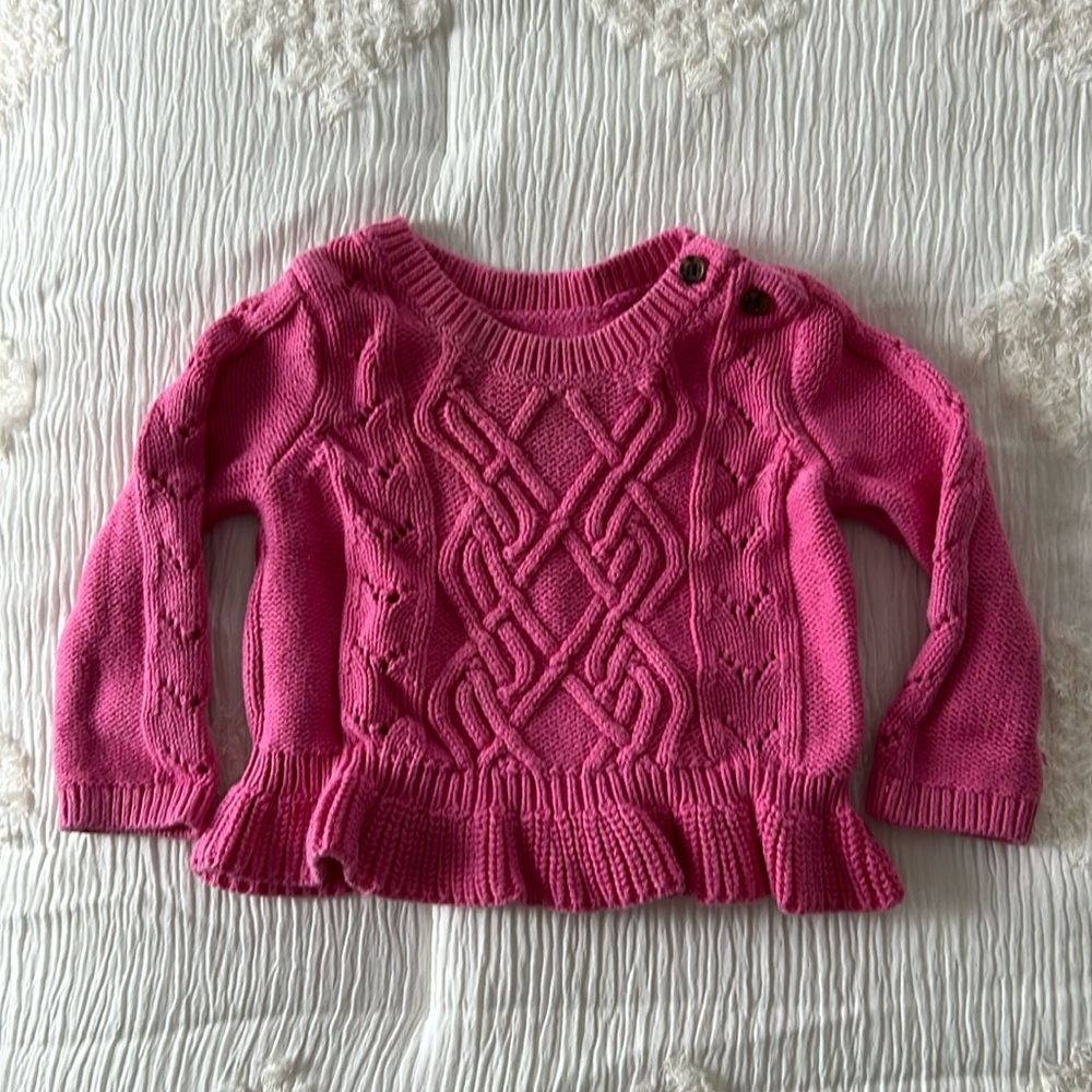 Baby Gap girls peplum sweater